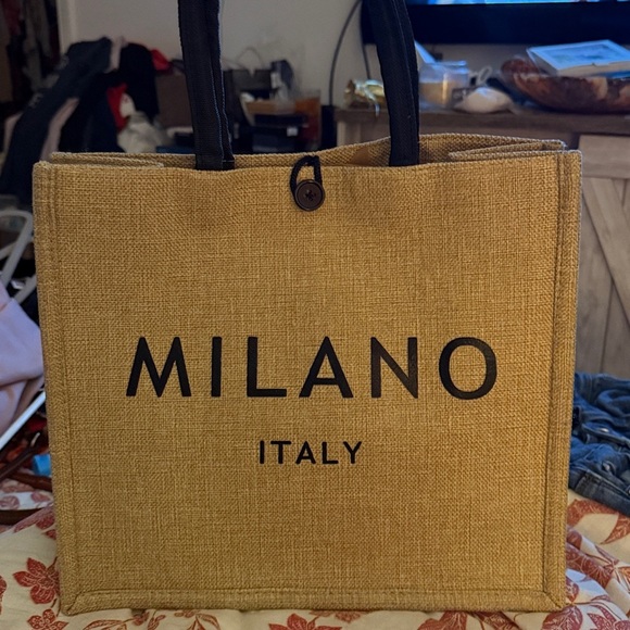 Milano linen tote with matching pouch NWOT - Picture 1 of 5